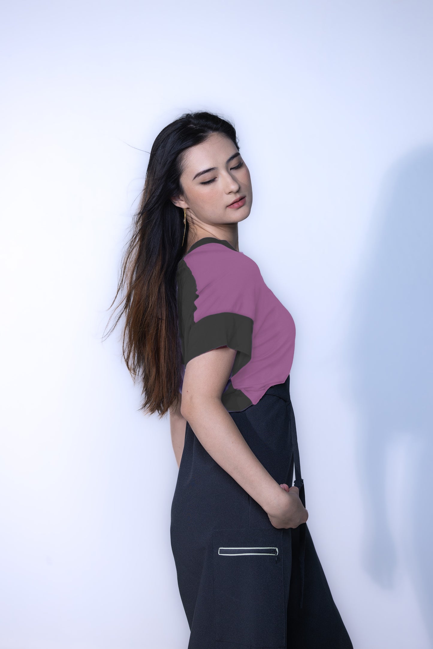 Two-toned, V-neck Premium Tops