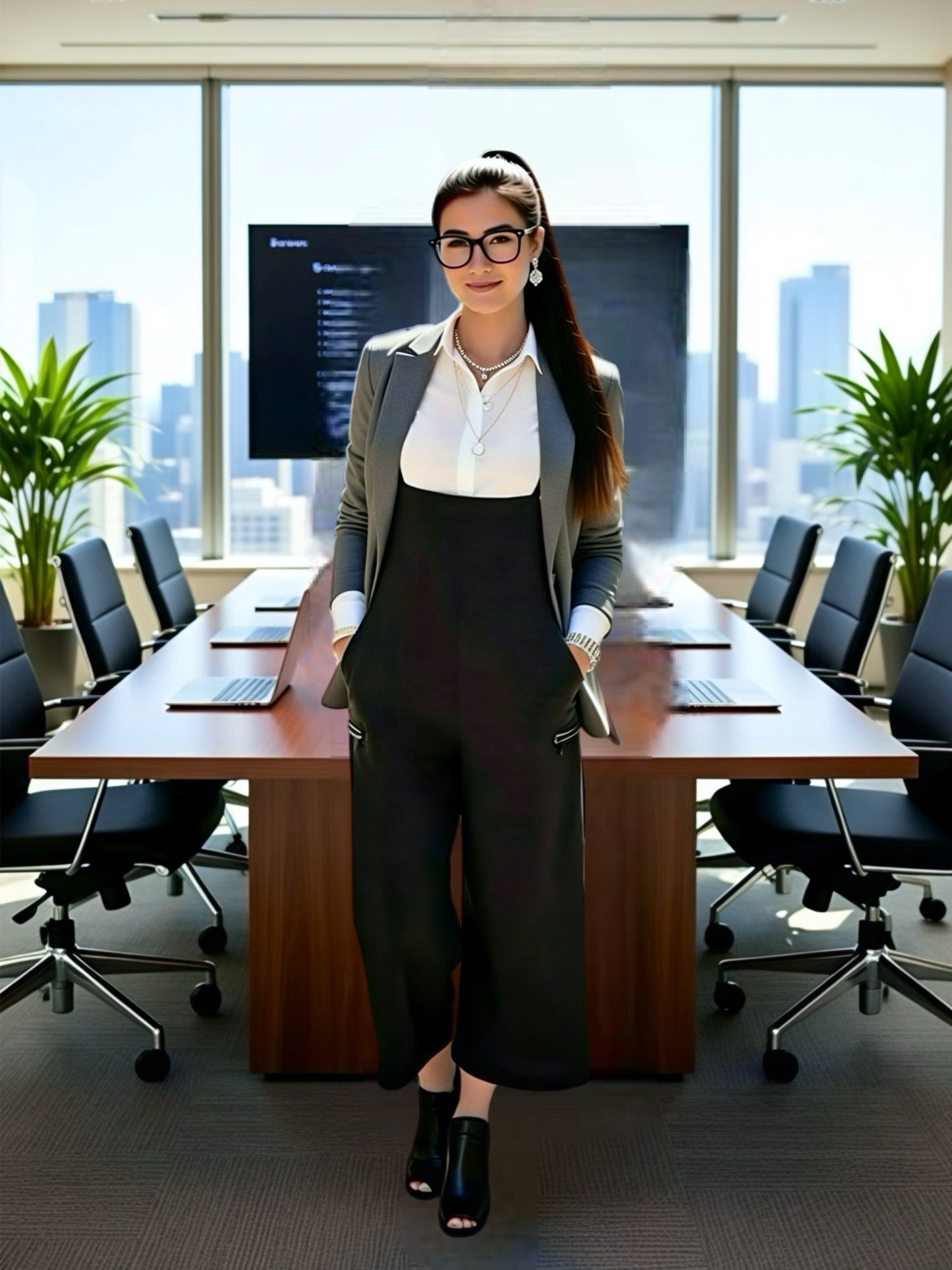 Salopette/Overall/High-Waist Pant