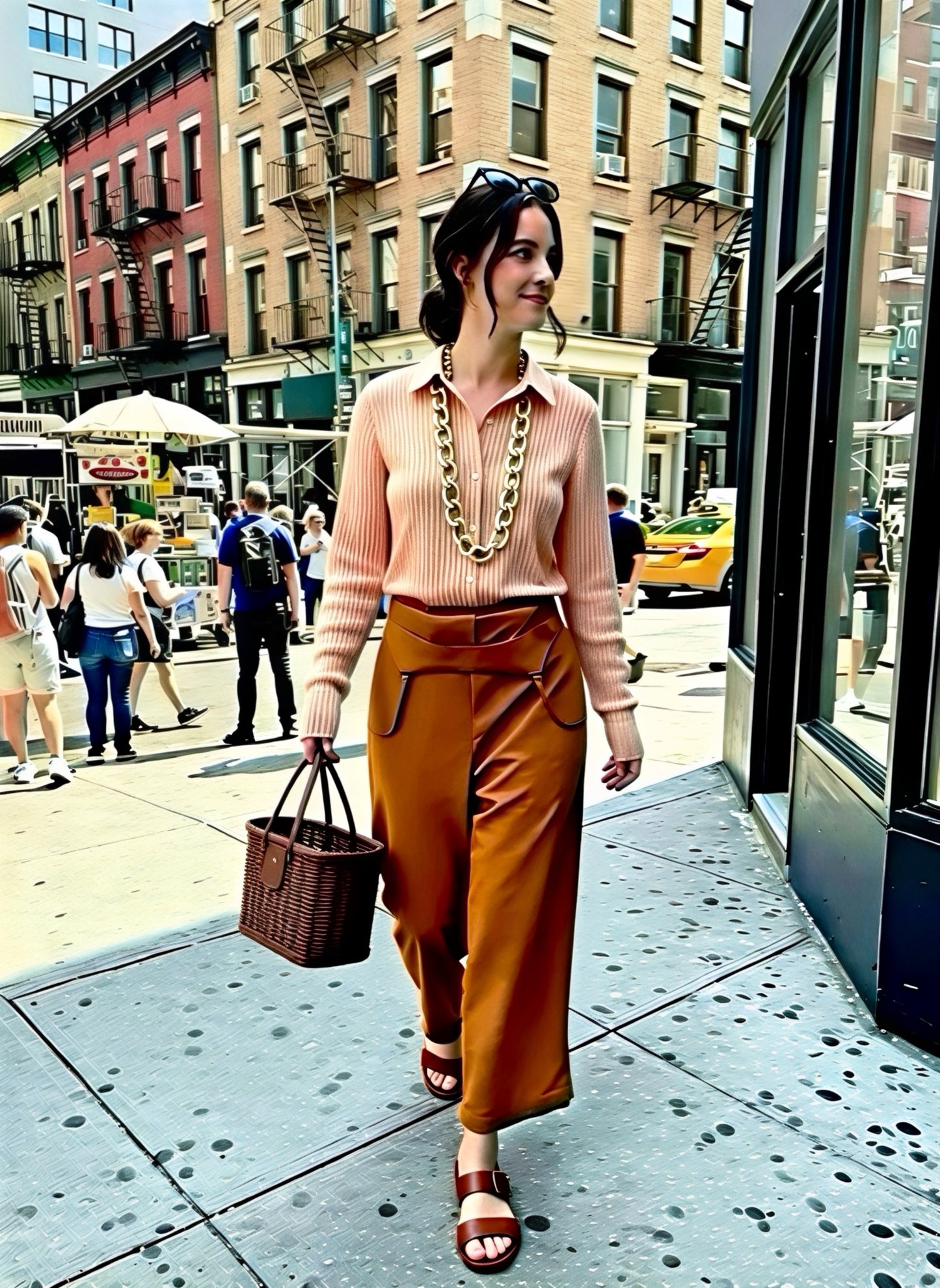 Salopette/Overall/High-Waist Pant