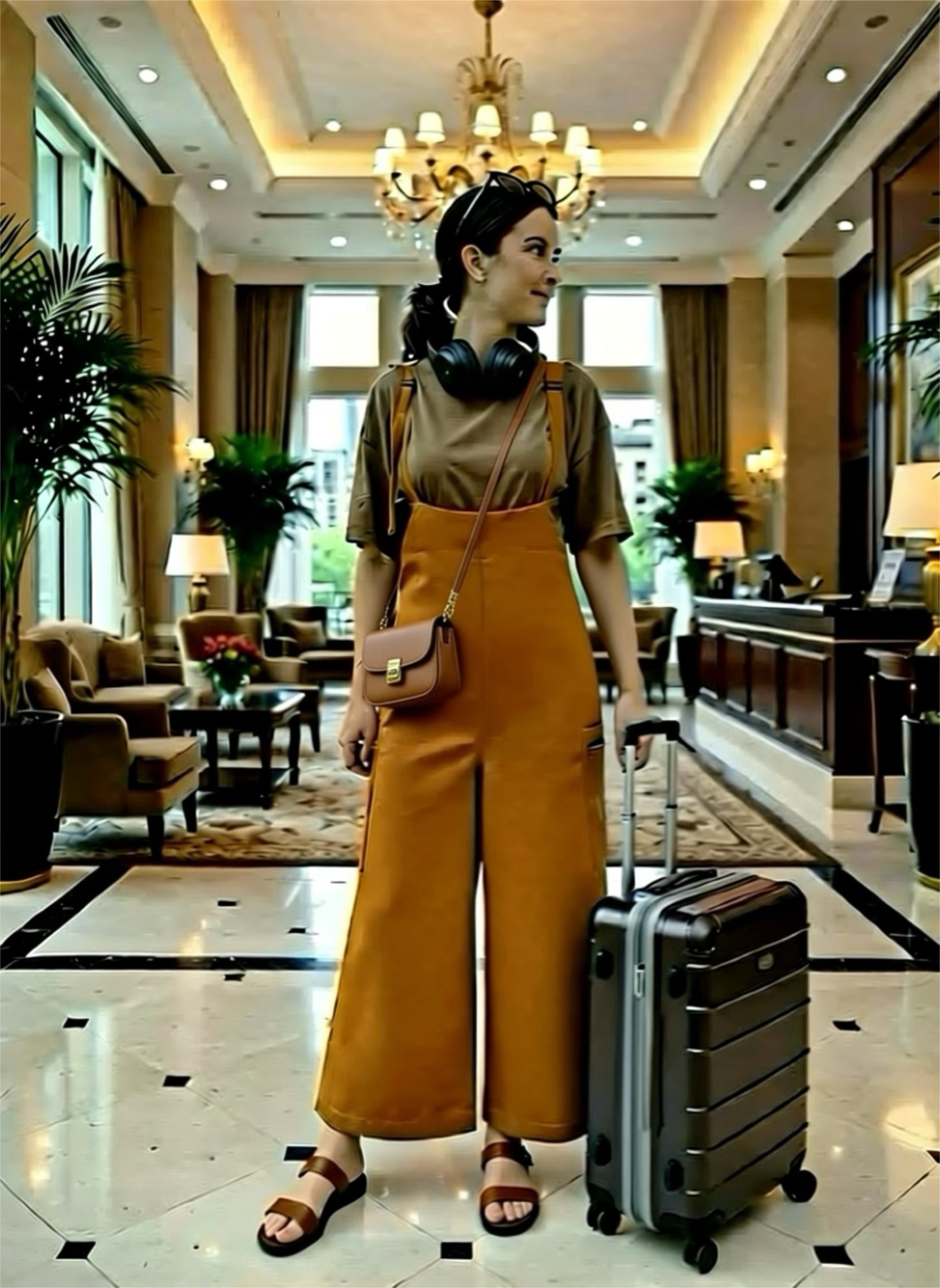 Salopette/Overall/High-Waist Pant