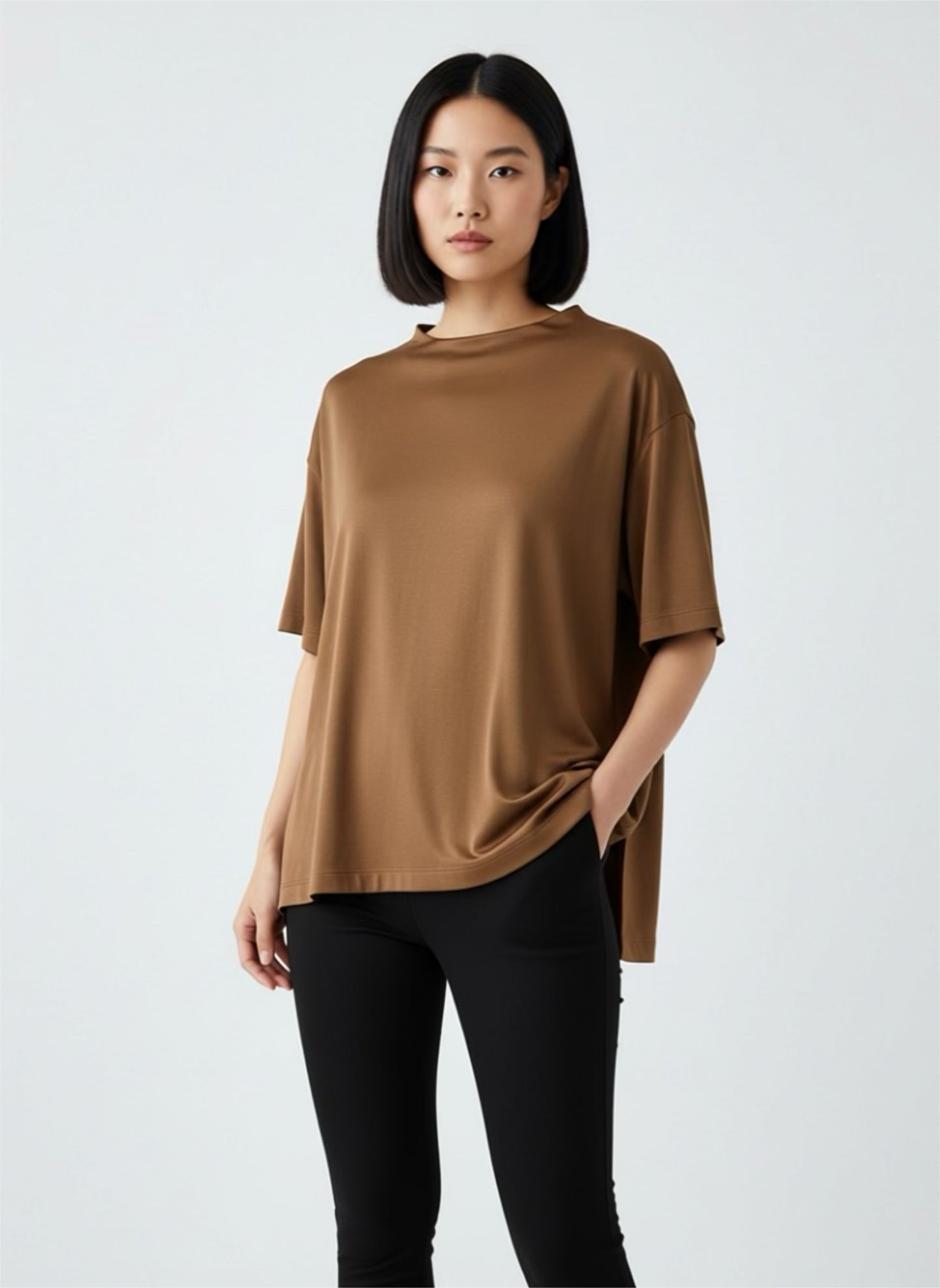 Crew neck Split-Sides Top