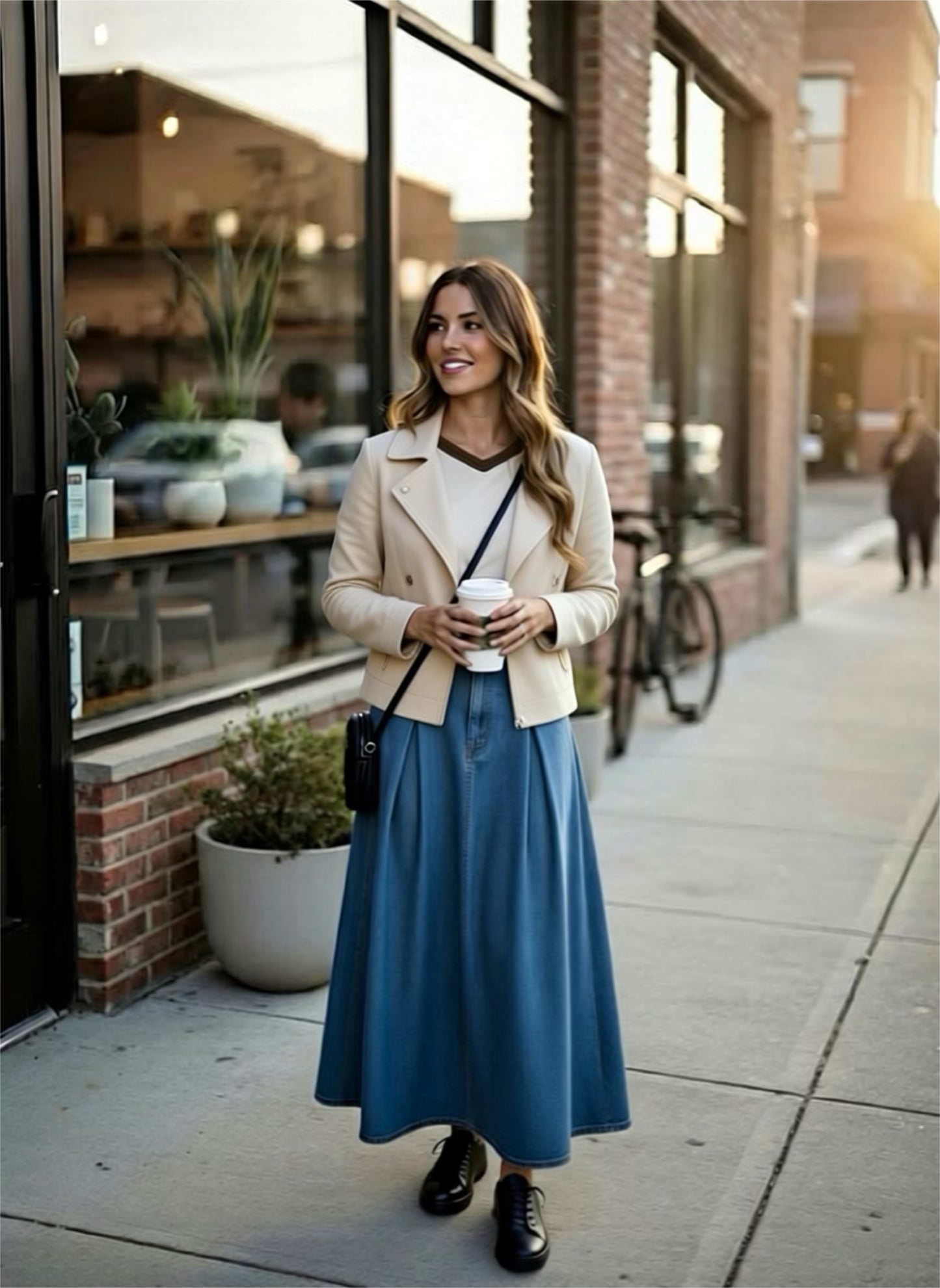 Two-toned, V-neck Premium Tops